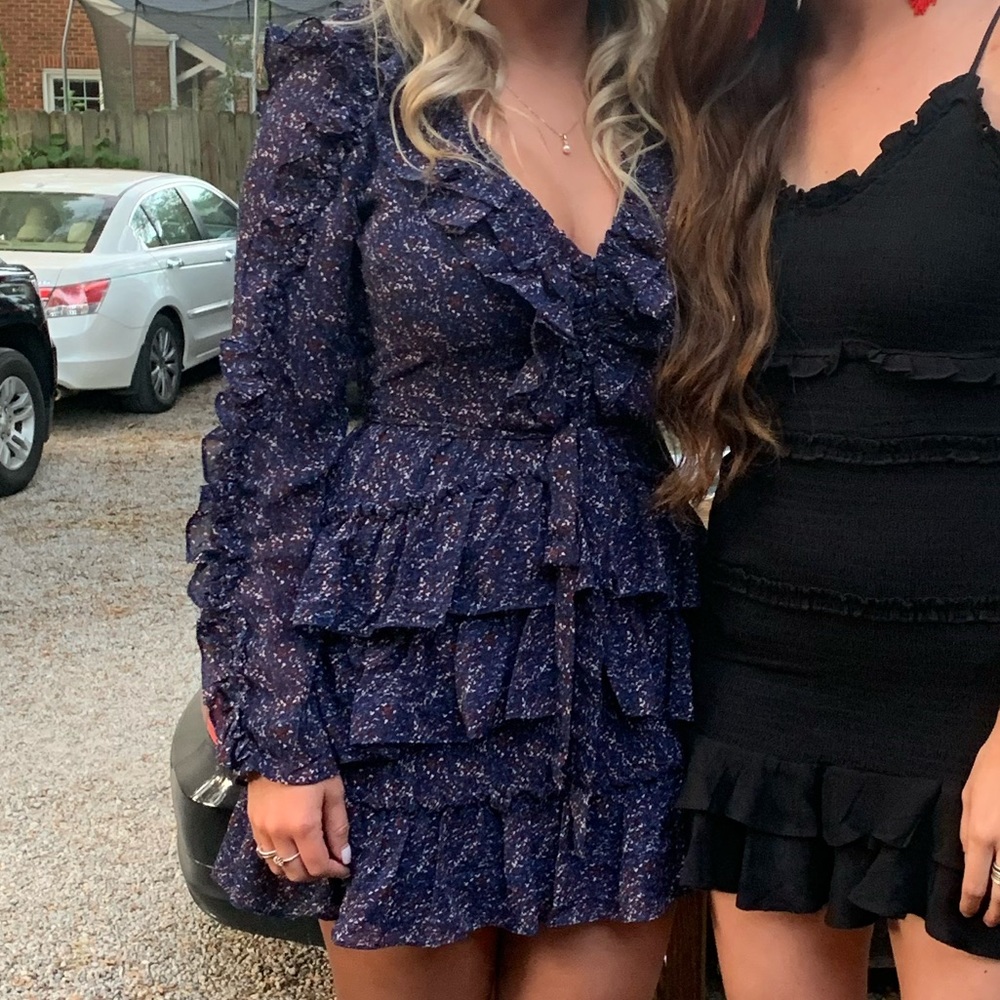 Worn once, navy dress